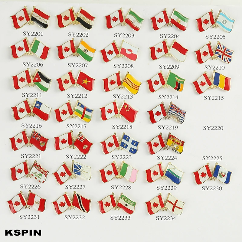 Канада Флаг дружбы значок отворот контактный штырь 1 шт. в партии|flag badge|badge badgeslot