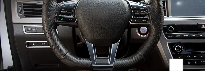 Lsrtw2017 abs рулевого колеса автомобиля Хромированные планки для hyundai sonata