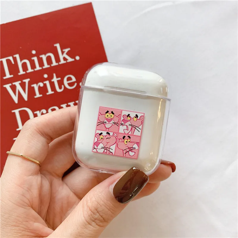 Прозрачный чехол для airpods с изображением слона из мультфильма «Улица Сезам», Bluetooth, беспроводная гарнитура, набор для airpods 1/2, милый жесткий чехол - Цвет: 04
