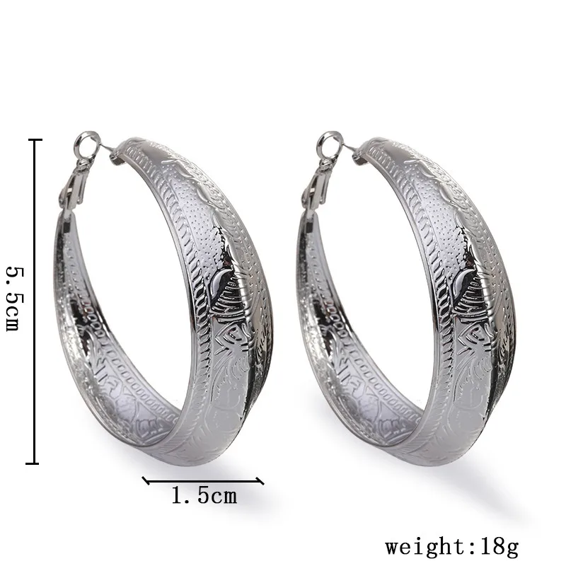 LNRNAN 2019 New Fashion Metal Hollowed Round Drop Earrings For Women Gold Big Earring Modern Jewelry Accessories Gifts | Украшения и