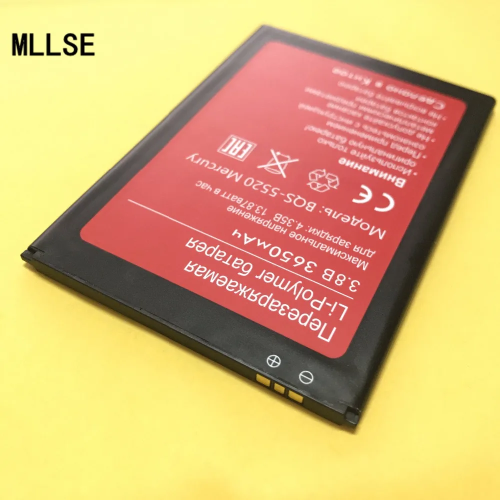 MLLSE 3650 мАч BQS 5520 батарея для BQ bqs5520 Mercury мобильного телефона|Аккумуляторы мобильных