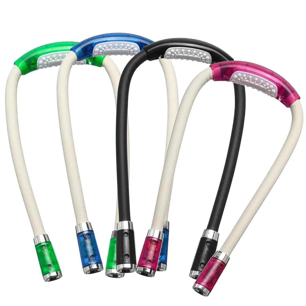Handsfree светодиодный ночник для шеи, гибкое вязание крючком, лампа для чтения книг, 4 цвета, работающая от аккумулятора, освещение в помещении
