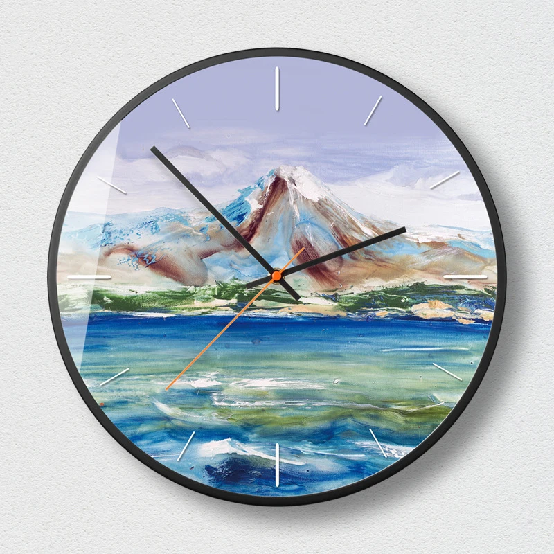 Современный дизайн гладкие металлические часы на кухне детские подарки