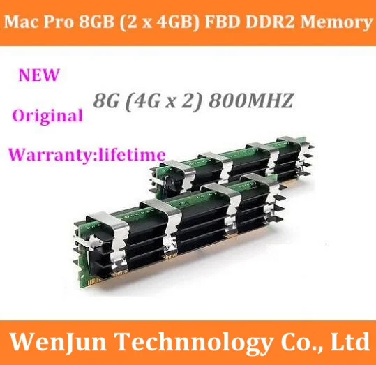 Бесплатная доставка 100% оригинал для Mac Pro памяти 8 ГБ (2x4 ГБ) DDR2 PC2-6400 fb-dimm DDR2-800MHZ |
