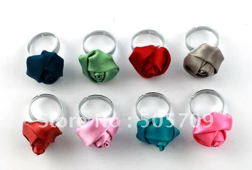 

32PCS Mixed Colour Fashion Silk Rose Rings #20984