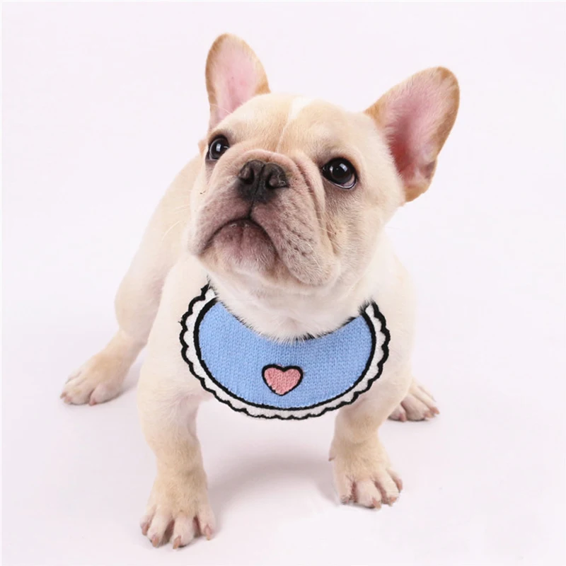 Нагрудники в форме французского бульдога с сердечками аксессуары для домашних