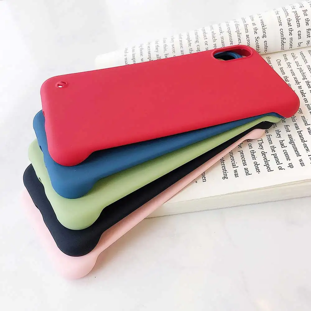 Яркие цвета ультратонкие Безрамное кольцо дизайн Матовые чехлы для iphone 8 6S 7 Plus X XS