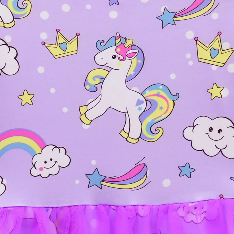 Baby Girl Cute Unicorn Party Dress Kids Swimsuits Girls Swimming bikini Bathing Suit Unicornio Rainbow princess Dresses | Детская одежда