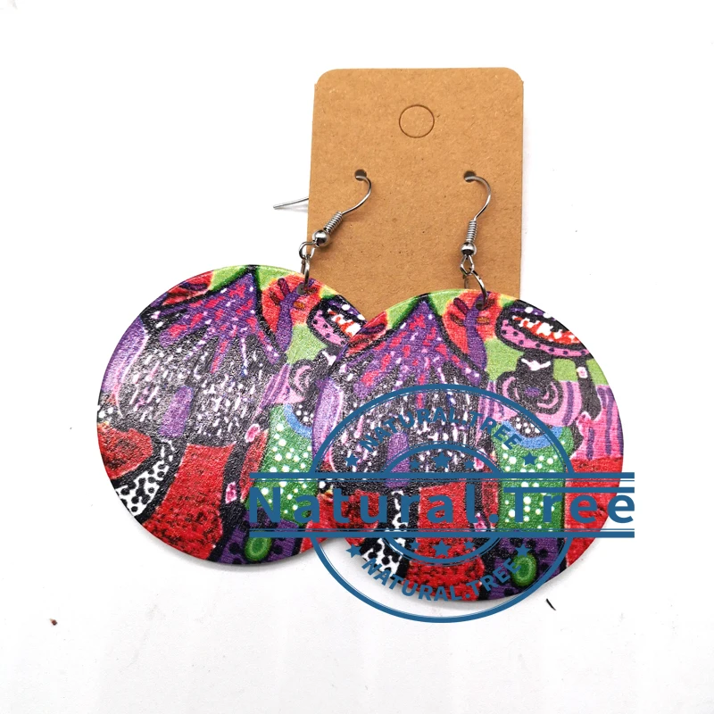 

African Tribal Wooden Earrings