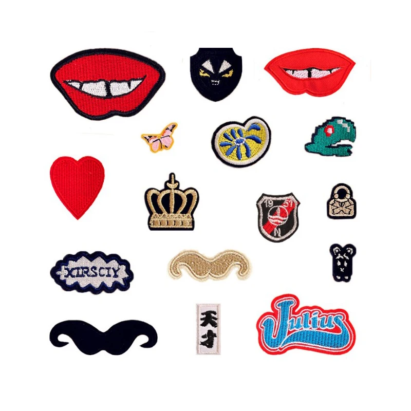 Губы Усы мышь динозавр китайские пластыри Genius железные или пришитые тканевые