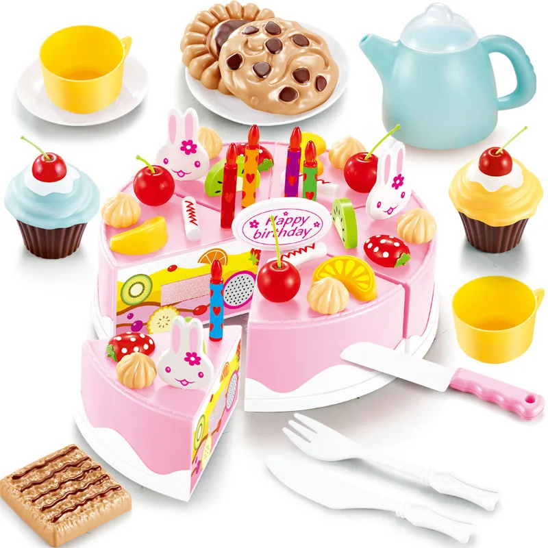 75 шт. кухонные игрушки ролевые игры торты на день рождения еда Игрушки для