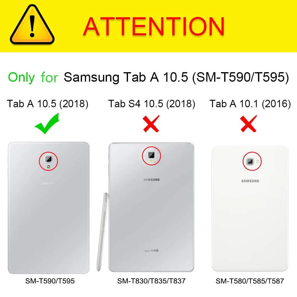 360 градусов вращающийся кожаный чехол для смарт Samsung Galaxy Tab A A2 10 5 &quot2018 T590 T595 SM