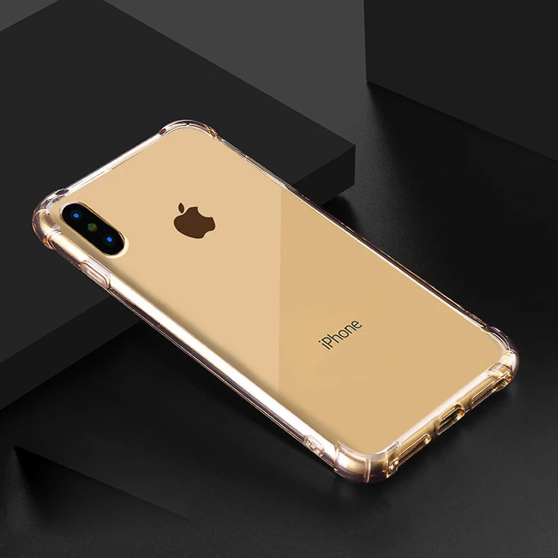 Simple Clear Phone Case Transparent For IPhone XR Xs Max Plus 6Plus 6SPlus 7Plus 8Plus soft Silicone Accessories Cover |