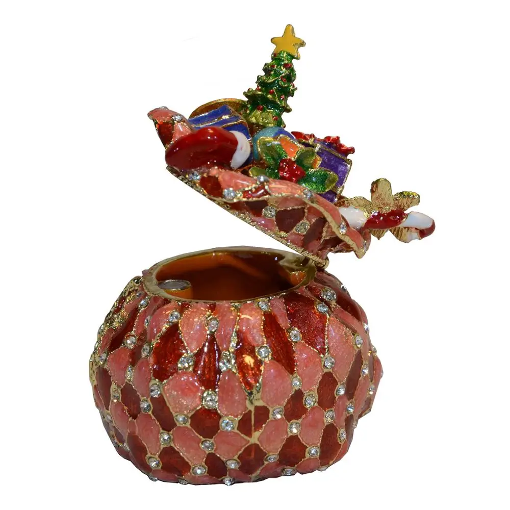 

Gift bag Trinket Box Bejeweled Jewelry Box Christmas Ornament X'mas Gifts Tabletop Decoration Necklace Holder