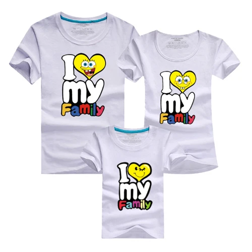 1 шт. Семейные одинаковые наряды одежда для отца мамы дочки сына футболка и