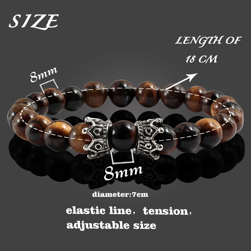 2018 трендовый натуральный камень тигровый глаз бусина мала Йога браслет Будды