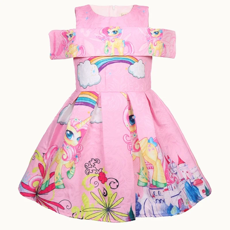 Новый летний Единорог платье-пачка для маленьких девочек дети Unicorn вечерние