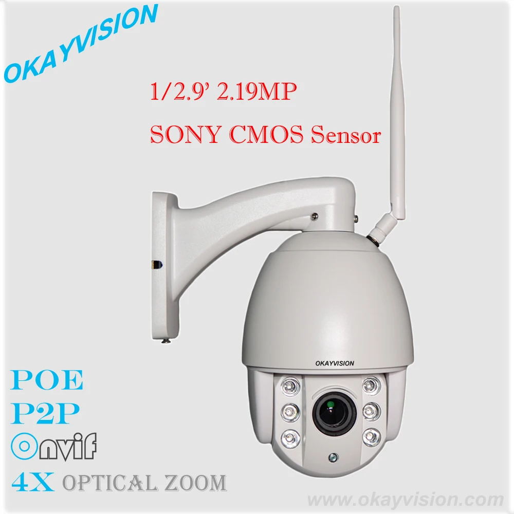 Оптовая продажа Бесплатная доставка 1080 P Sony Датчик P2P ONVIF сети PTZ Камера HD