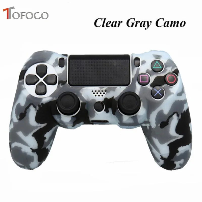 color 2 10 цветов Камуфляжный Противоскользящий силиконовый чехол для sony playstation Dualshock 4 PS4 DS4 Pro тонкий контроллер и ручка - Цвет: color 2
