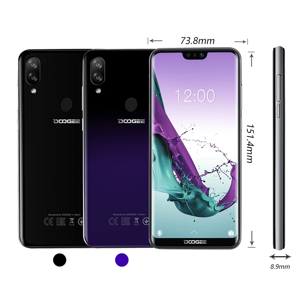 Смартфон DOOGEE N10 3 Гб ОЗУ 32 ПЗУ Восьмиядерный Android 8 1 4G мобильный телефон экран 5 84
