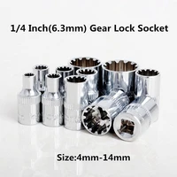 brand new 9pc gear lock sockets wrench set auto repair tool 14 inch6 3mm size4mm 14mm