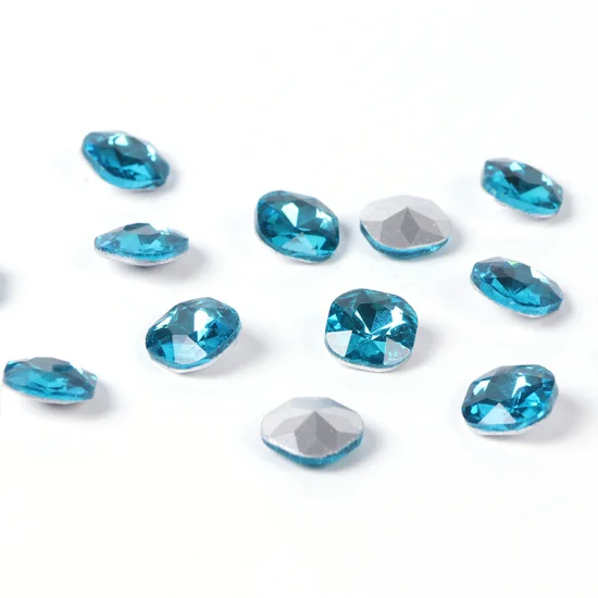 Lake Blue Полная красота 10 шт. хрустальные стразы для украшения ногтей квадратный 3D камень золотые подвески Алмазный аксессуар из камней ногти маникюр CH823 - Цвет: Lake Blue