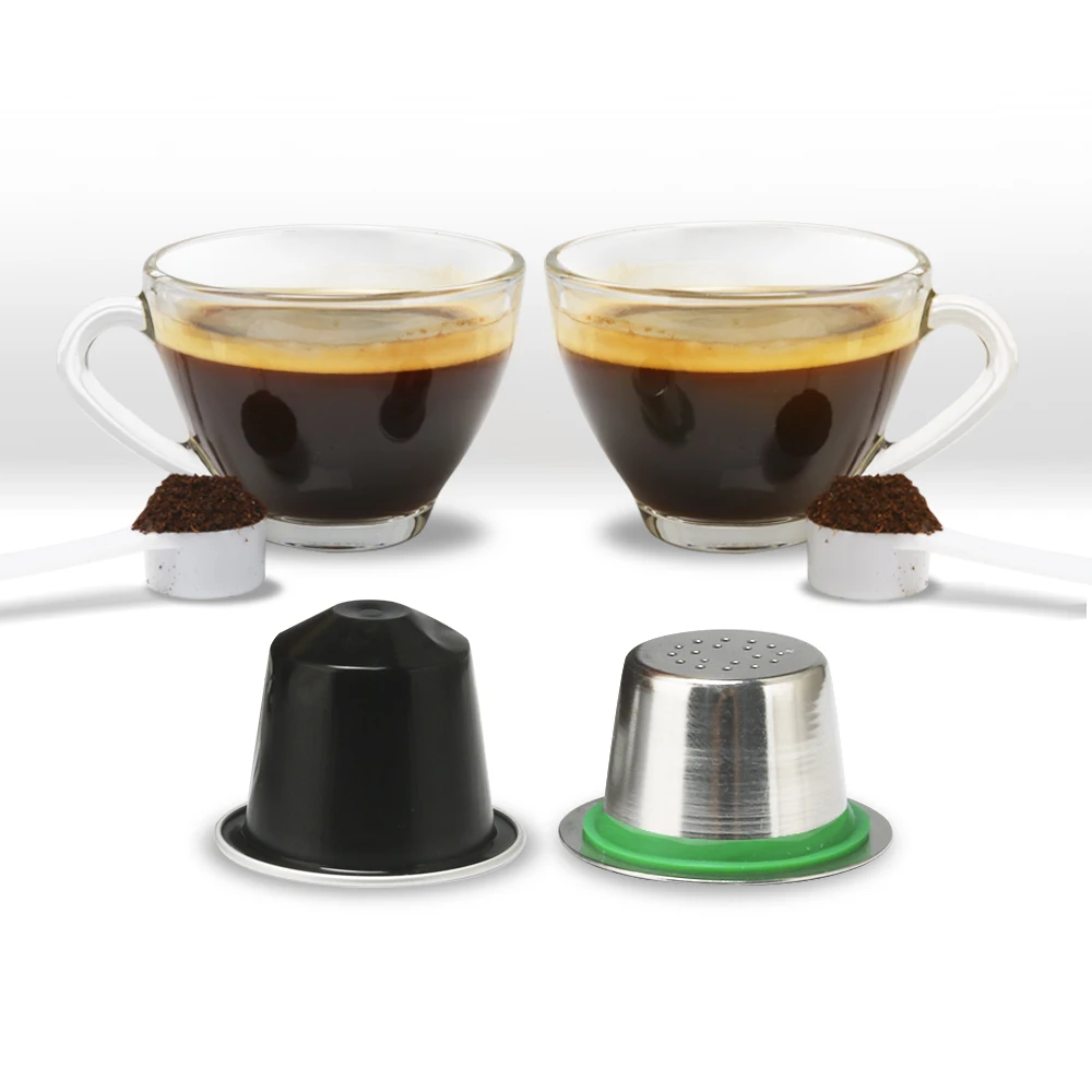 Нержавеющая сталь 2 шт многоразовая кофейная капсула Nespresso многоразовые капсулы