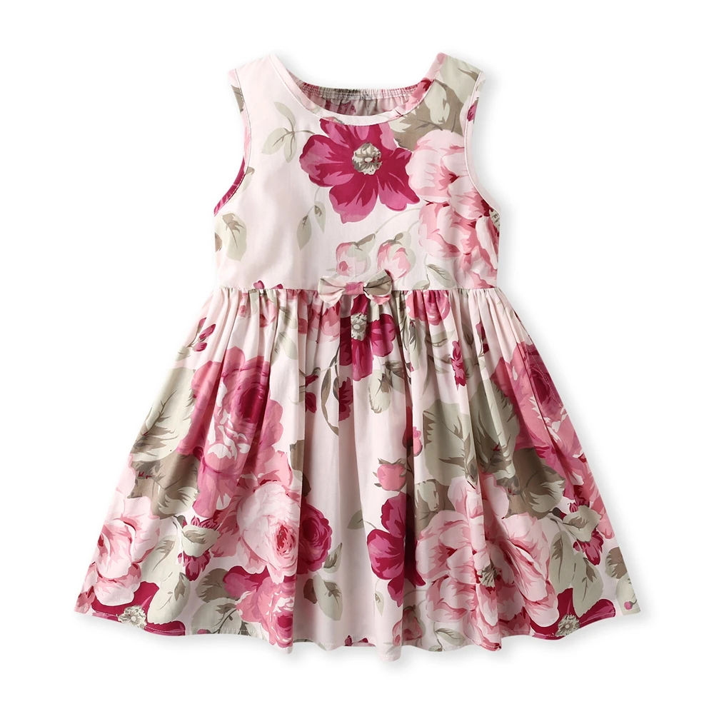 MyLittleOne/2019 г. Винтажное платье с цветочным рисунком для больших девочек от 1 до 16