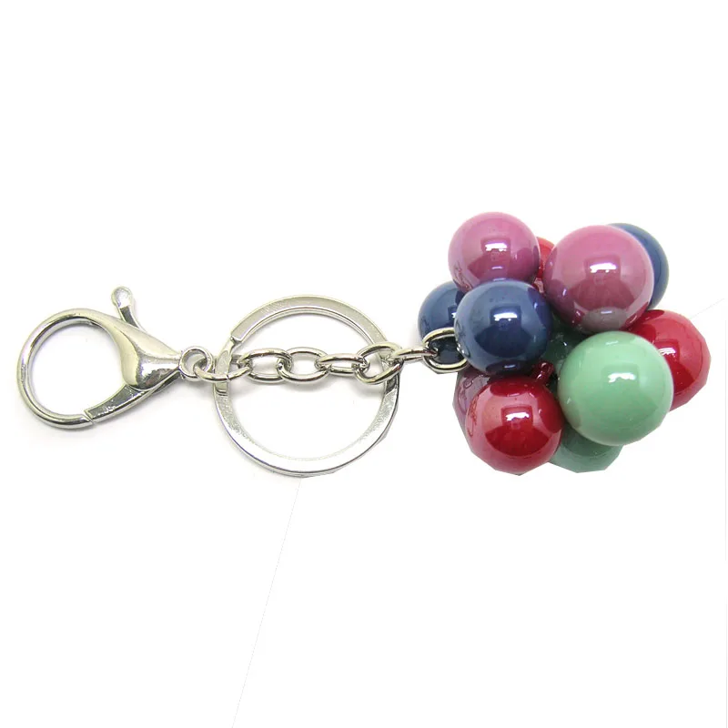 Dandie 2018 New Fashionable Handmade Accessory With Colorful Acrylic Beads Design Keychain Jewelry Bag Charm | Украшения и