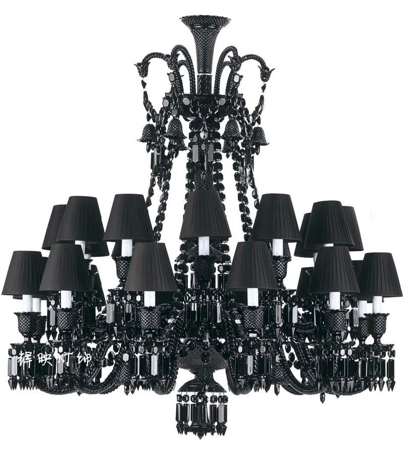 Бесплатная доставка большая люстра lustre light Villa античное черное стекло