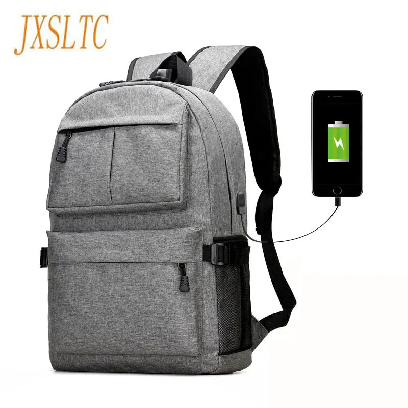 2018 JXSLTC Анти-Вор USB зарядка дорожная сумка 15 6 дюймов рюкзак для ноутбука wo мужские