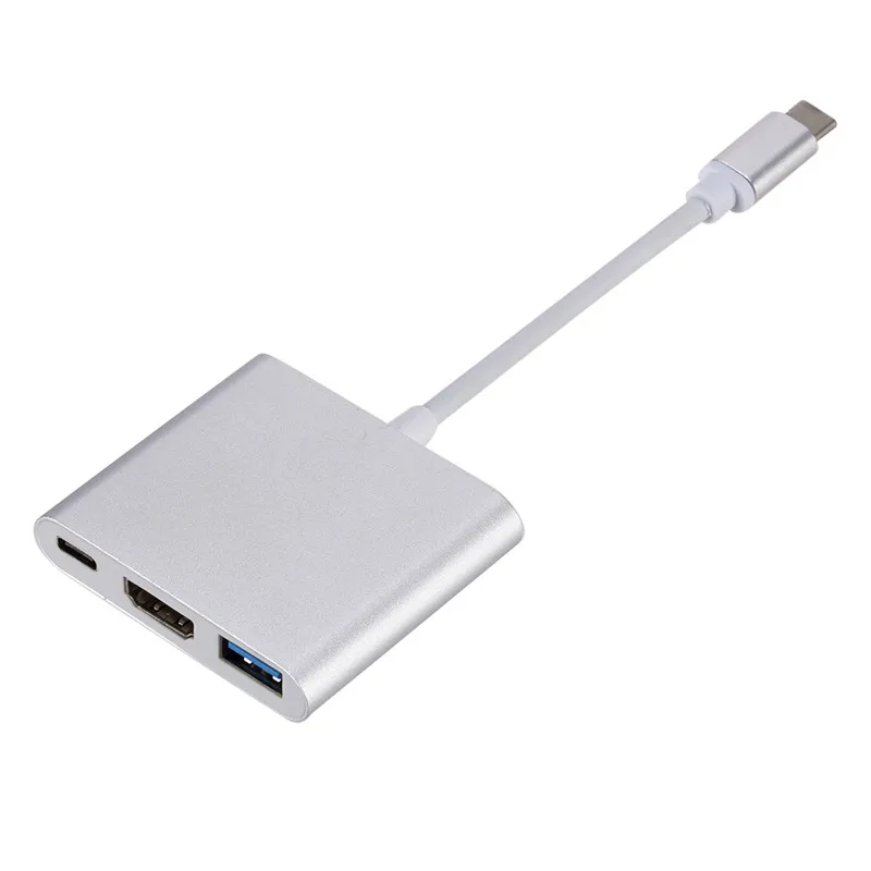 3 в 1 USB-C к HDMI кабель конвертер для samsung huawei Apple Usb 3,1 Thunderbolt 3 type C переключатель к HDMI 4K Кабель-адаптер 1080P