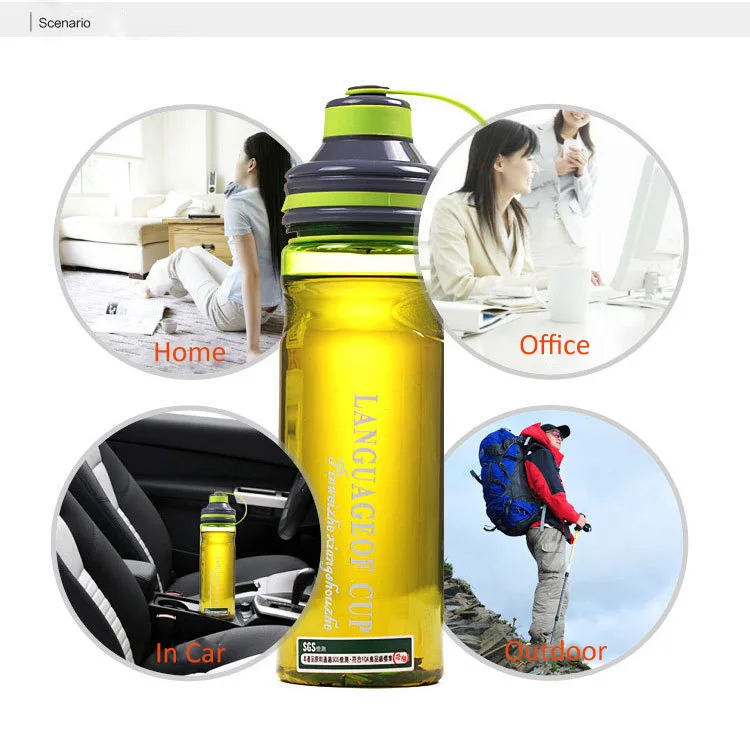 2016 бутылка для воды Большой Емкости Спортивные Бутылки Герметичность Уплотнений