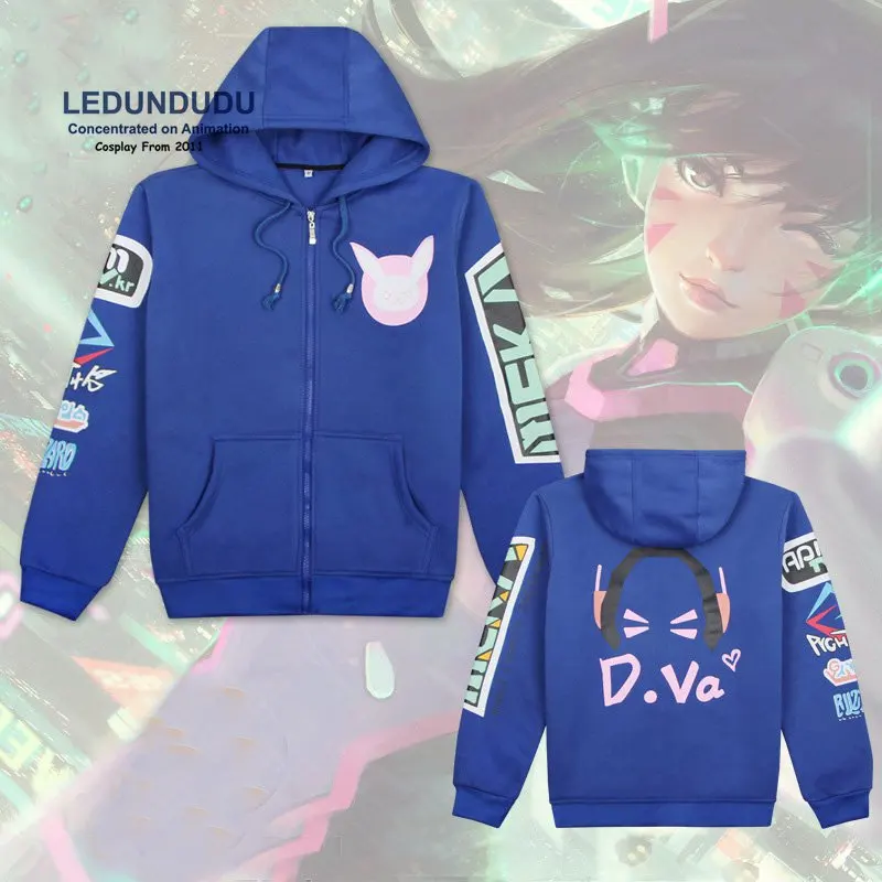 Толстовка с капюшоном для игры OW D. ва куртки DVA пальто косплея повседневные