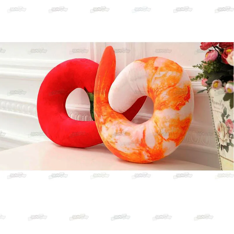 

creative simulation 3d Shrimp Bread Chili Eggplant Fruit pillow stuffed plush toys stuffed pillows 40cm