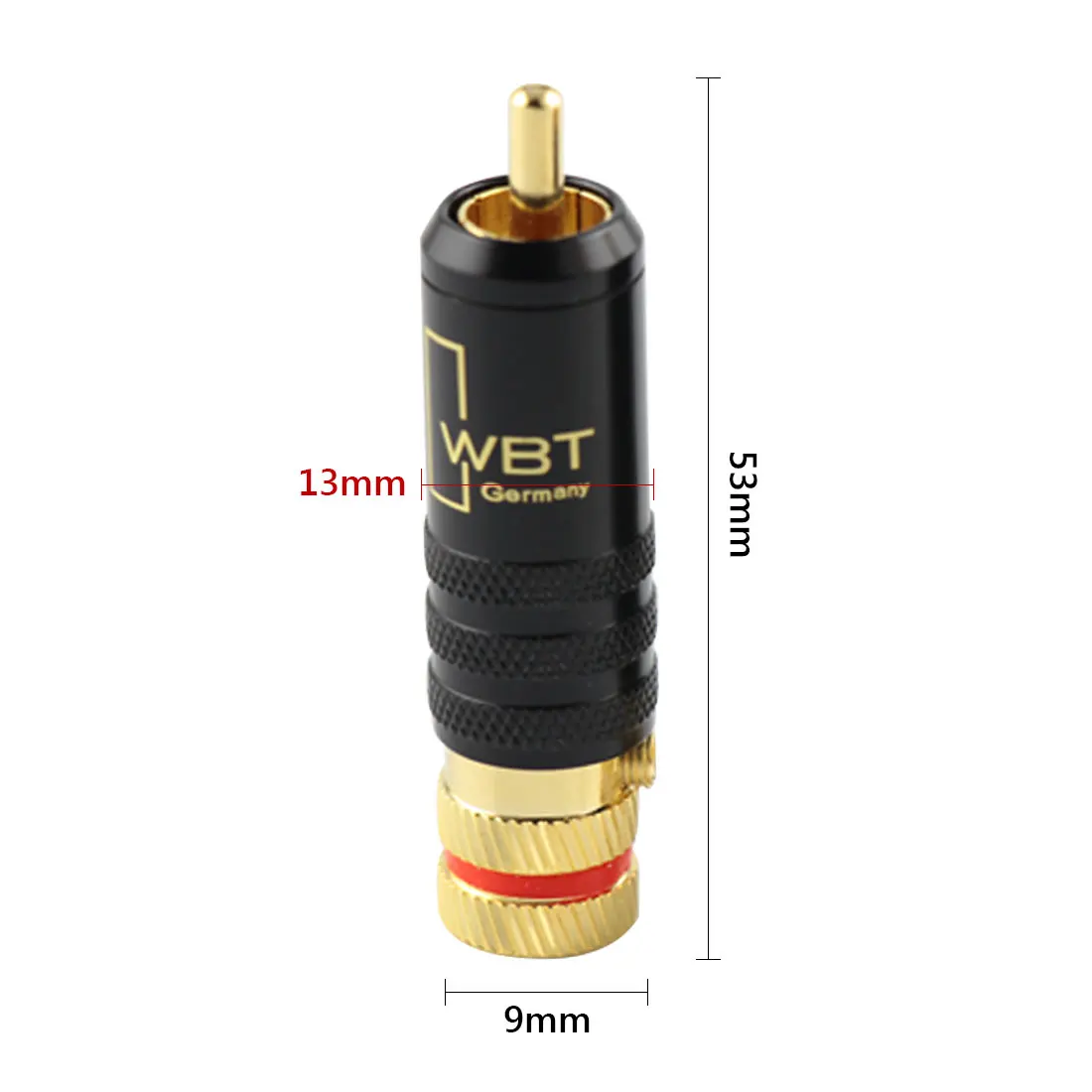 Позолоченный медный RCA штекер прочный WBT Разъем винты пайки Блокировка Аудио Видео штекер красный+ белый