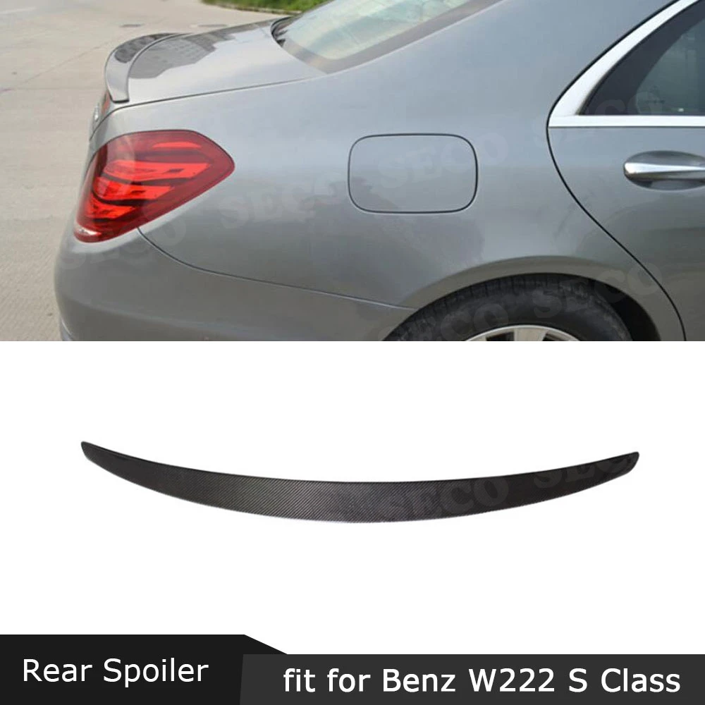 Для W222 задний спойлер для Mercedes Benz S Class W222 спойлер 4 двери S400 S500 S600 S63 S65 AMG- отделка крышки багажника Наклейка
