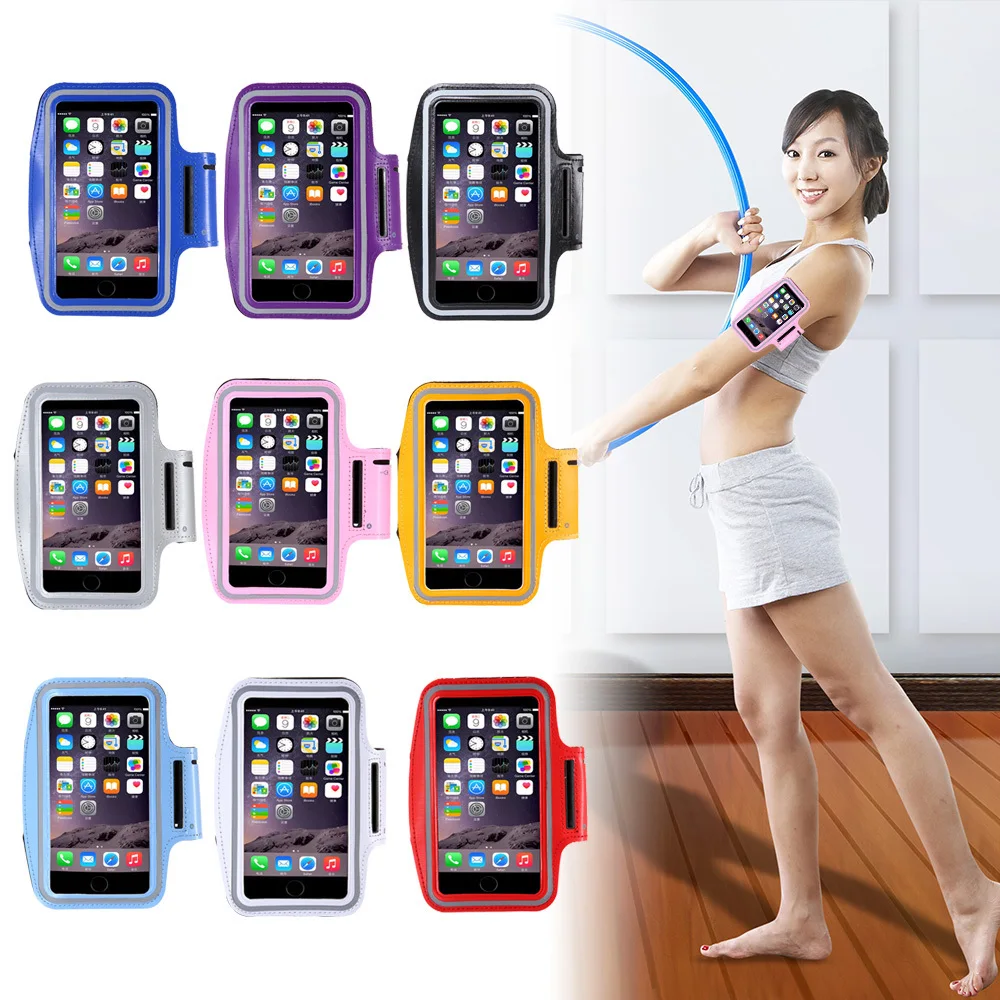 New GYM Workout Sport Armband Leather Cover For Apple iPhone 6 Plus Bag Fashion Arm Tie Run Riding Support Case iphone6S 5.5 |