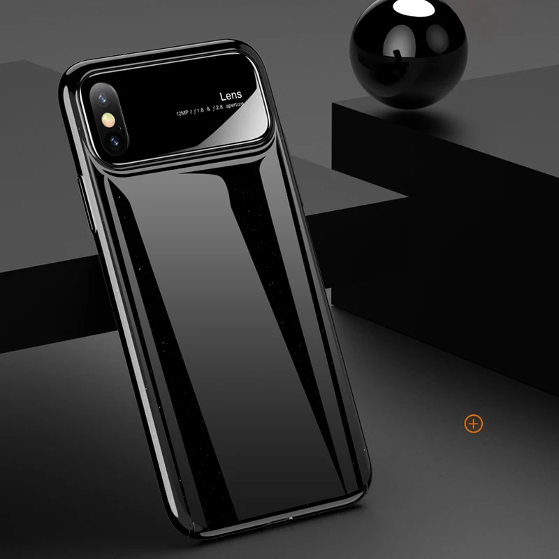 RZP роскошный защитный чехол для iPhone X из закаленного стекла + PC задняя крышка