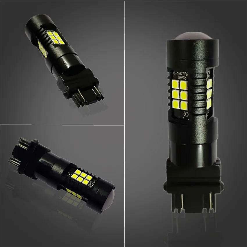 2 шт. 1200Lm T20 3156 3157 светодиодный лампы P27W P27 7 Вт Светодиодный светильник белого