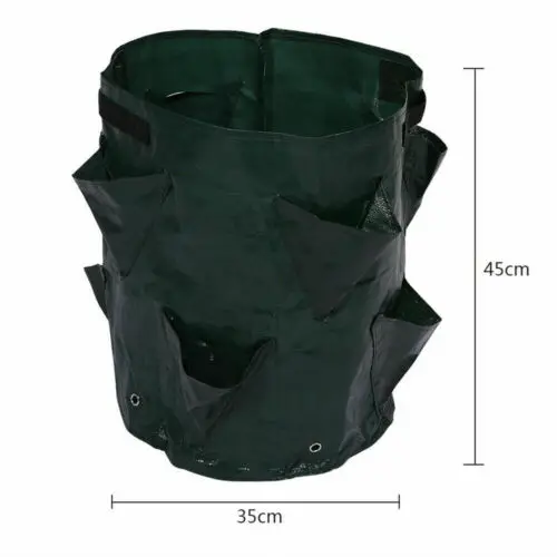 Прочный Зеленый с красивыми растениями цветком Расти Мешок горшок для цветов
