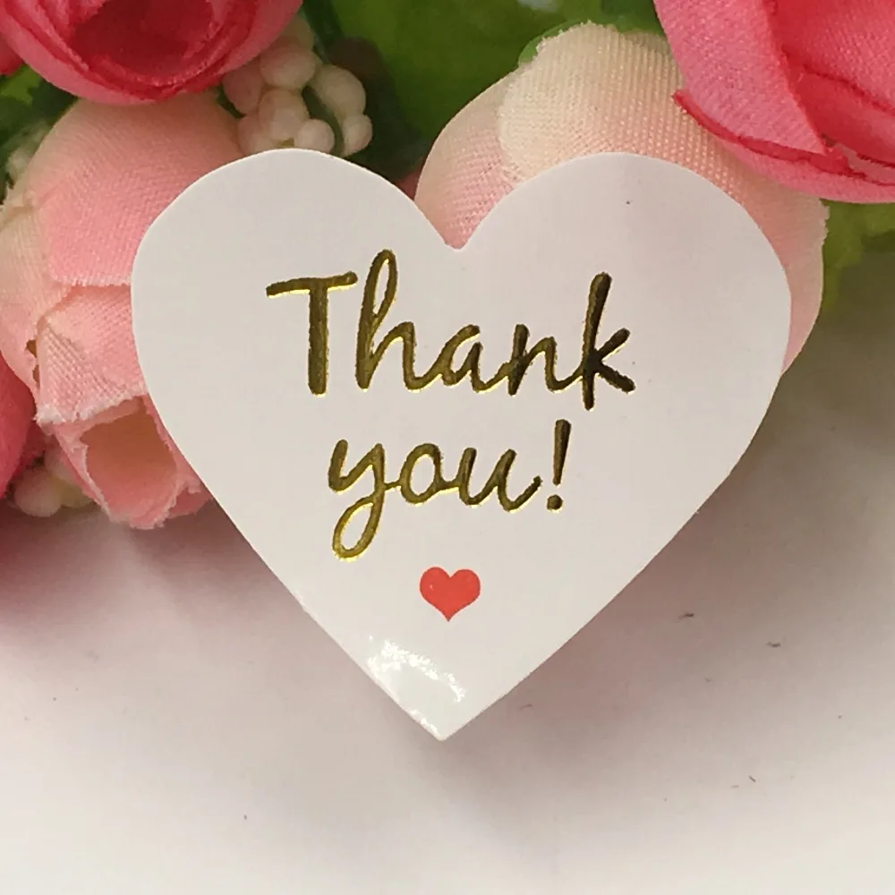 100 шт. наклейки с сердечками и надписью THANK YOU|Упаковка стойки для украшений| |