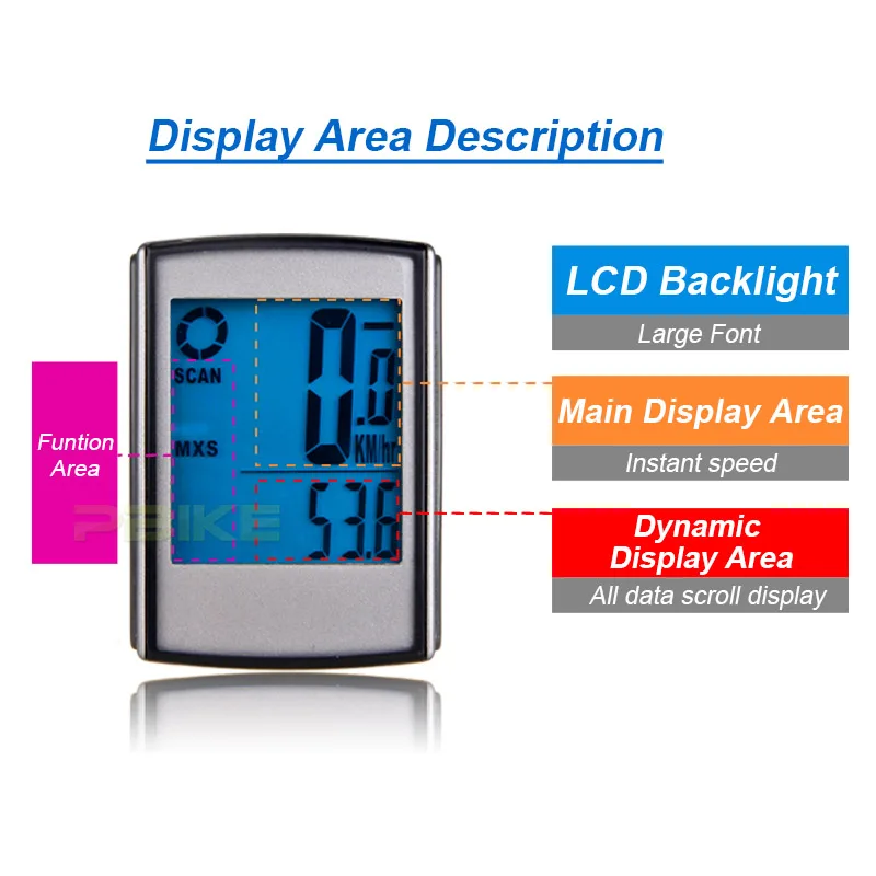 2016 New Free Shipping Professional Bike Bicycle Cycling Wireless Lcd Backlight Computer Odometer Speedometer Velometer | Спорт и