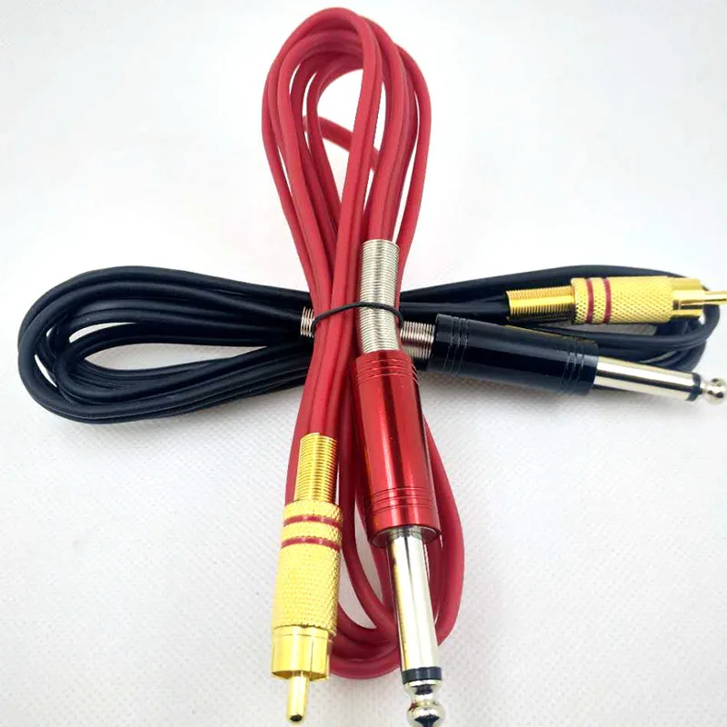 2 шт./лот RCA кусачки для татуировок черный красный резиновый силиконовый зажим