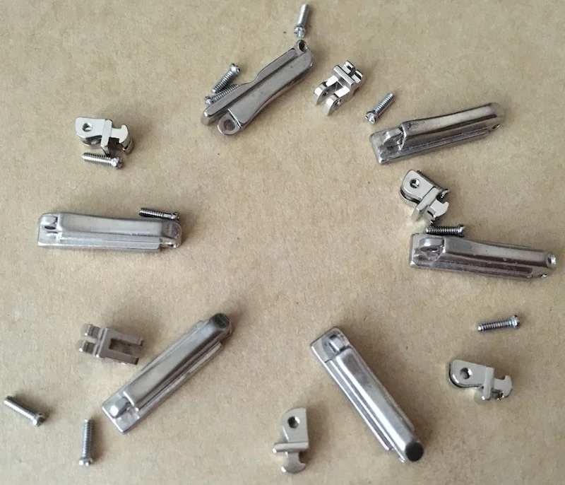 Пружинный шарнир для оправой из поликарбоната и деревянных дужек солнцезащитные