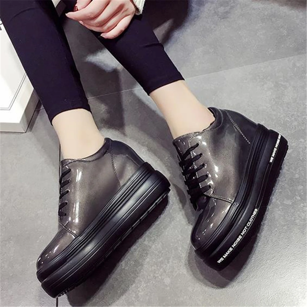 Женская обувь в стиле ретро кожаная на толстой подошве английском 2019|Женские