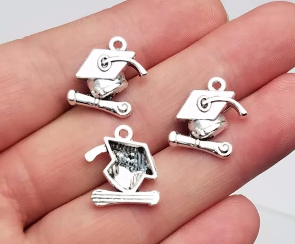 40 шт./партия, посеребренные подвески в античном стиле, 17 х16 мм