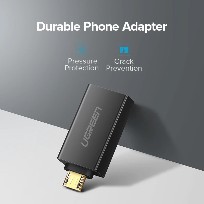 Ugreen OTG кабель Micro USB Мужской к USB 2,0 Женский OTG адаптер конвертер для samsung Galaxy S7 Galaxy Note 5 Galaxy Tab 3 планшет