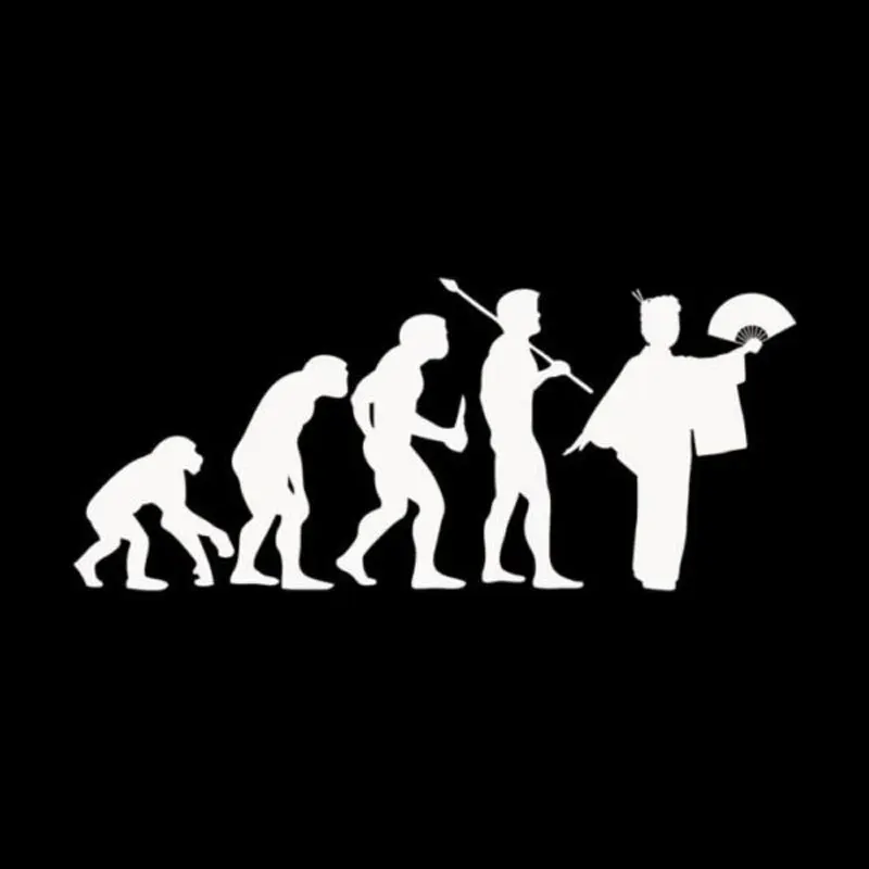 

15.2CM*6.6CM Creative Fashion Japanese Geisha Evolution Fashion Car Stickers S2-0025