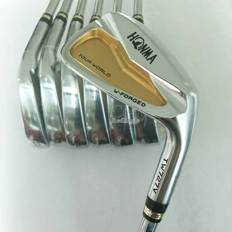 Новые клюшки для гольфа HONMA TW727V утюги для гольфа набор 4-10 золотых утюгов набор клубов Стальной вал R или S Гольф Вал Cooyute